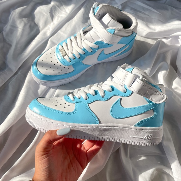 Nike Air Force 1 UNC Carolina Blue Custom - Picture 10 of 10